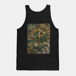 Old Nautical Map (Fantasy). Tank Top